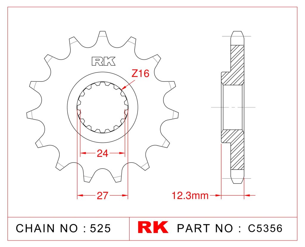 Rk Çelik Ön Dişli C5356-17