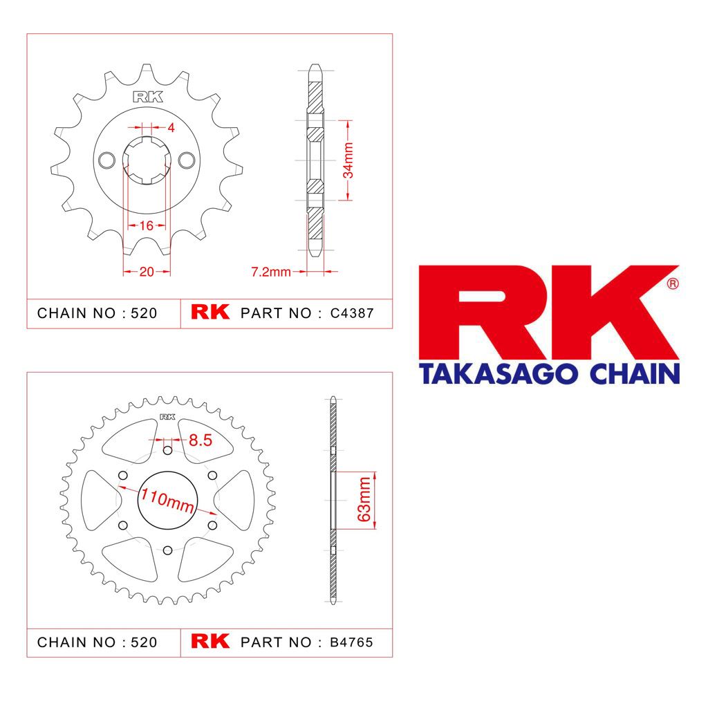 Rk Ön Arka Dişli  520 - 14/42 T