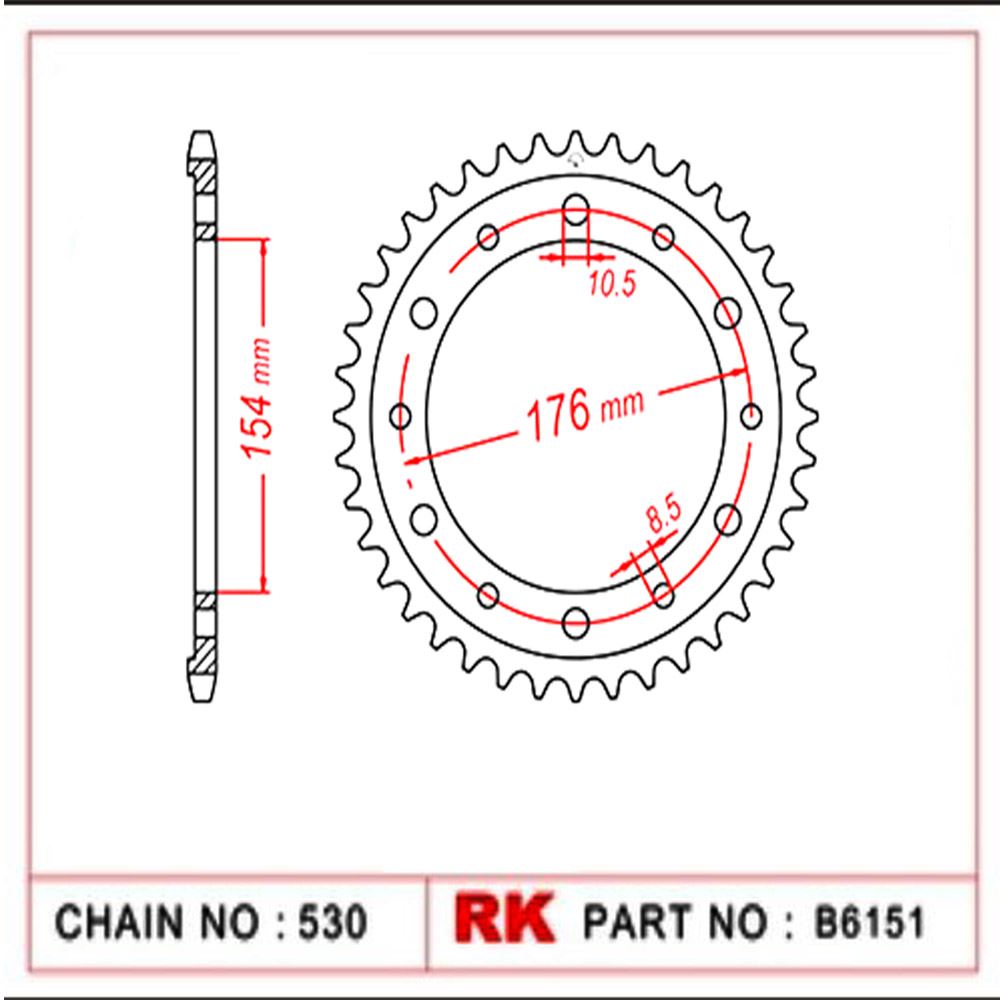 RK Çelik Arka Dişli B6151-43