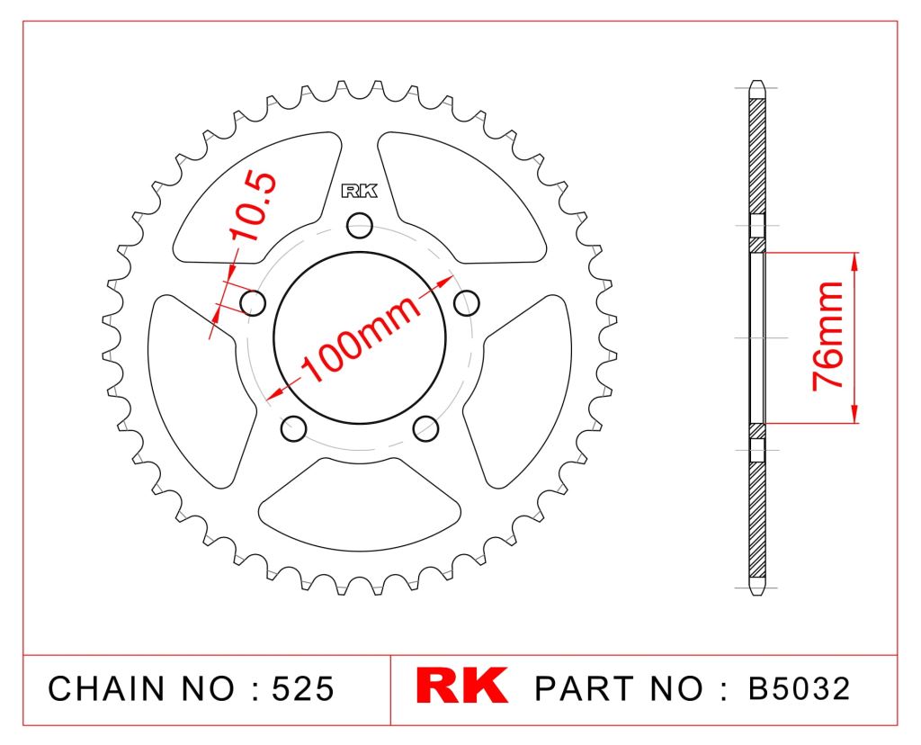 Rk Çelik Arka Dişli B5032-44