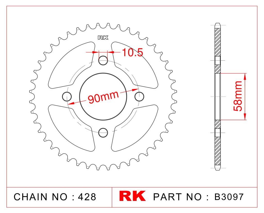 Rk Çelik Arka Dişli B3097-45