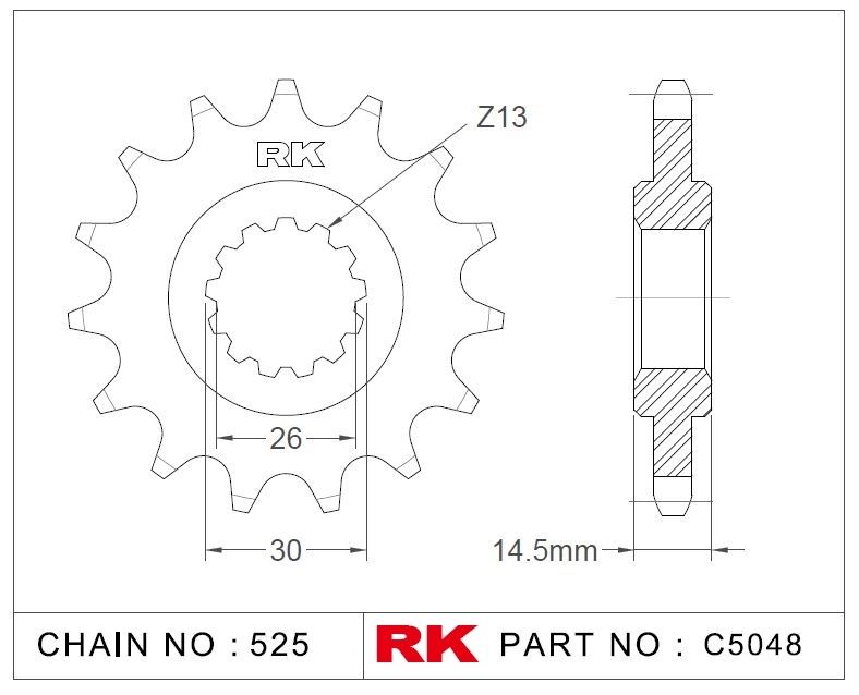 Rk Çelik Ön Dişli C5048-16