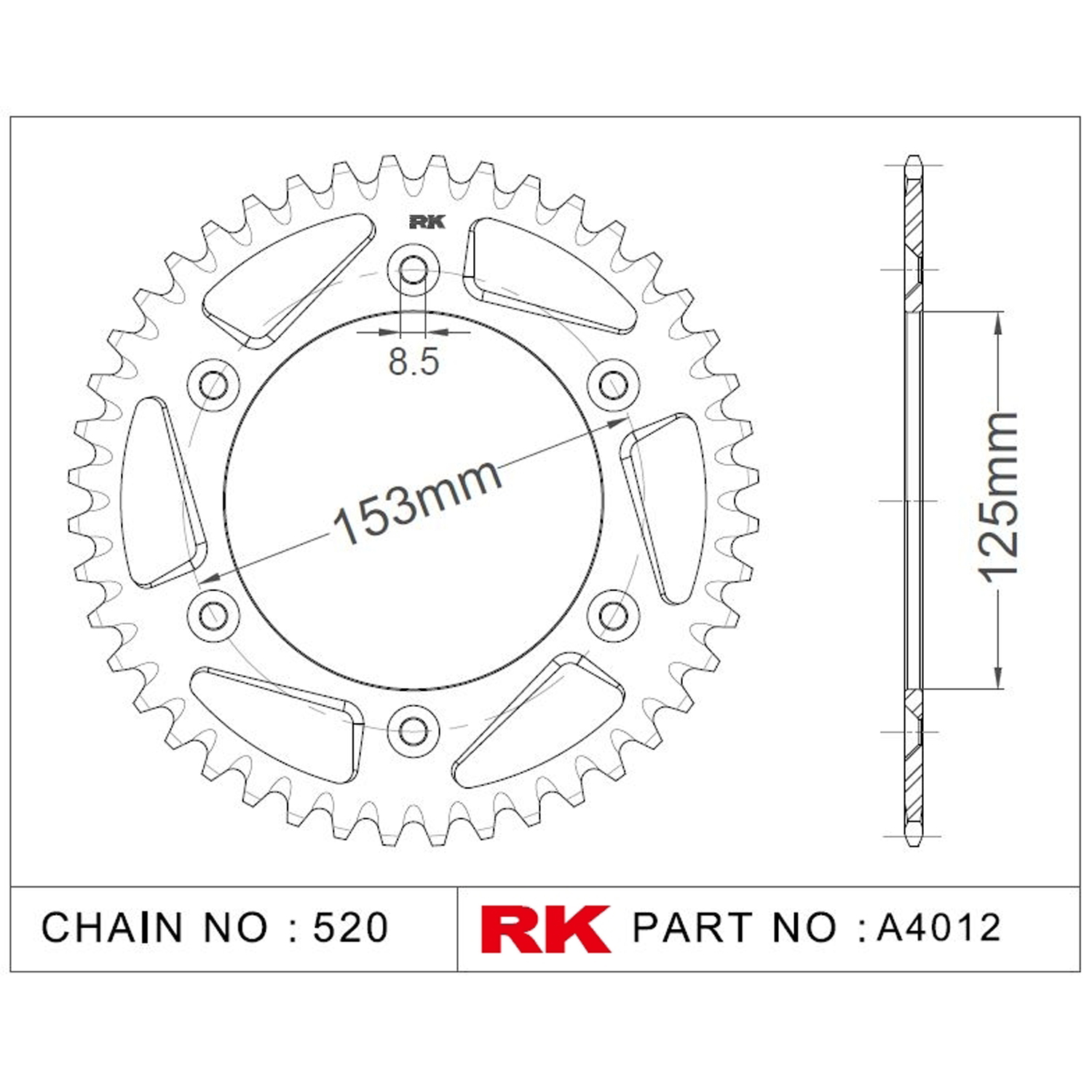 RK Aluminyum Arka Dişli A4012-51 