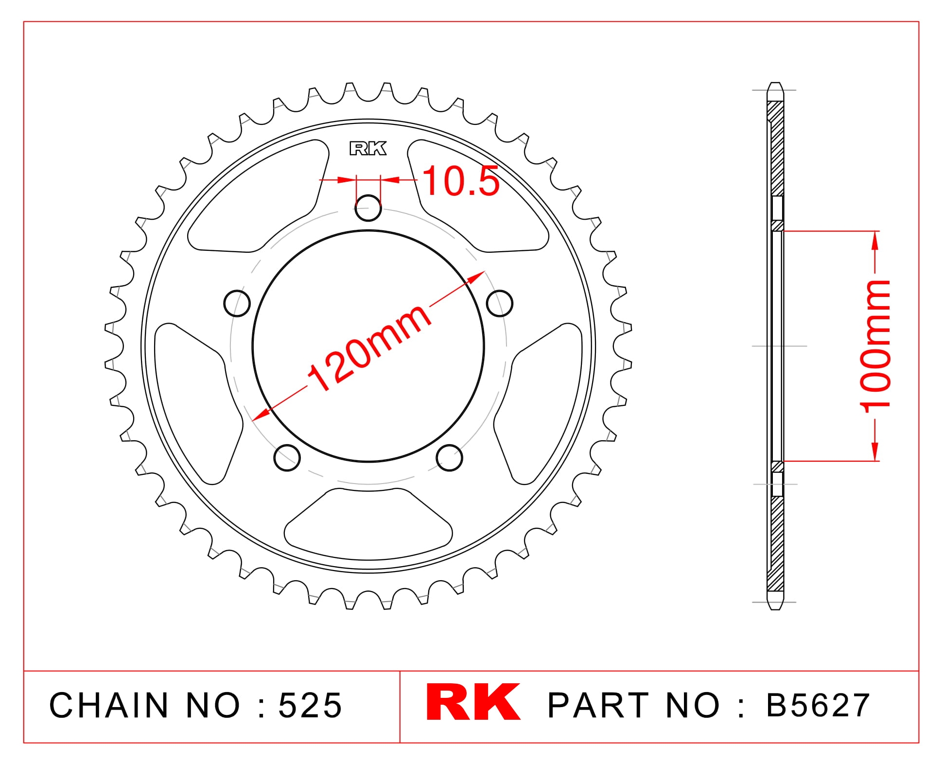 RK Çelik Arka Dişli B5627-42 