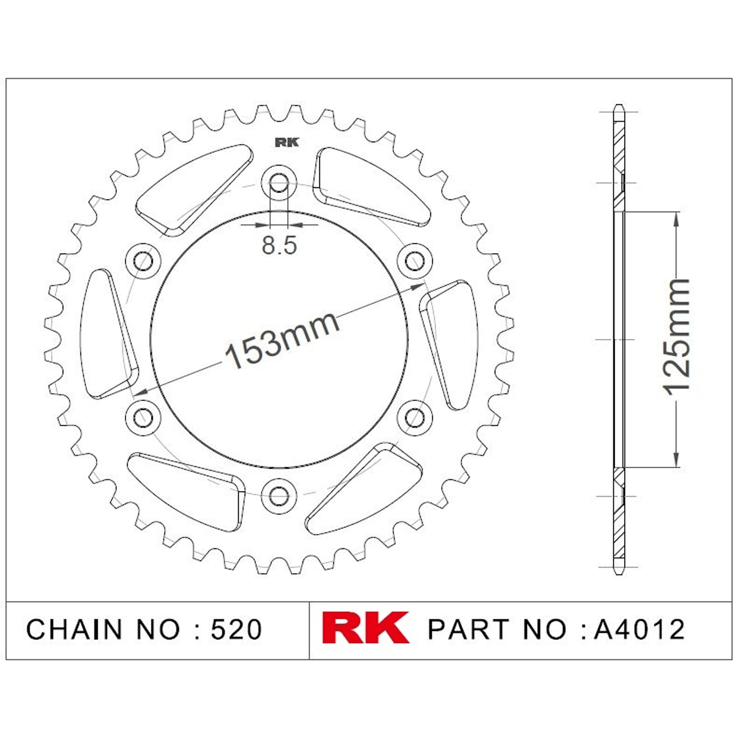 RK Aluminyum Arka Dişli A4012-48 