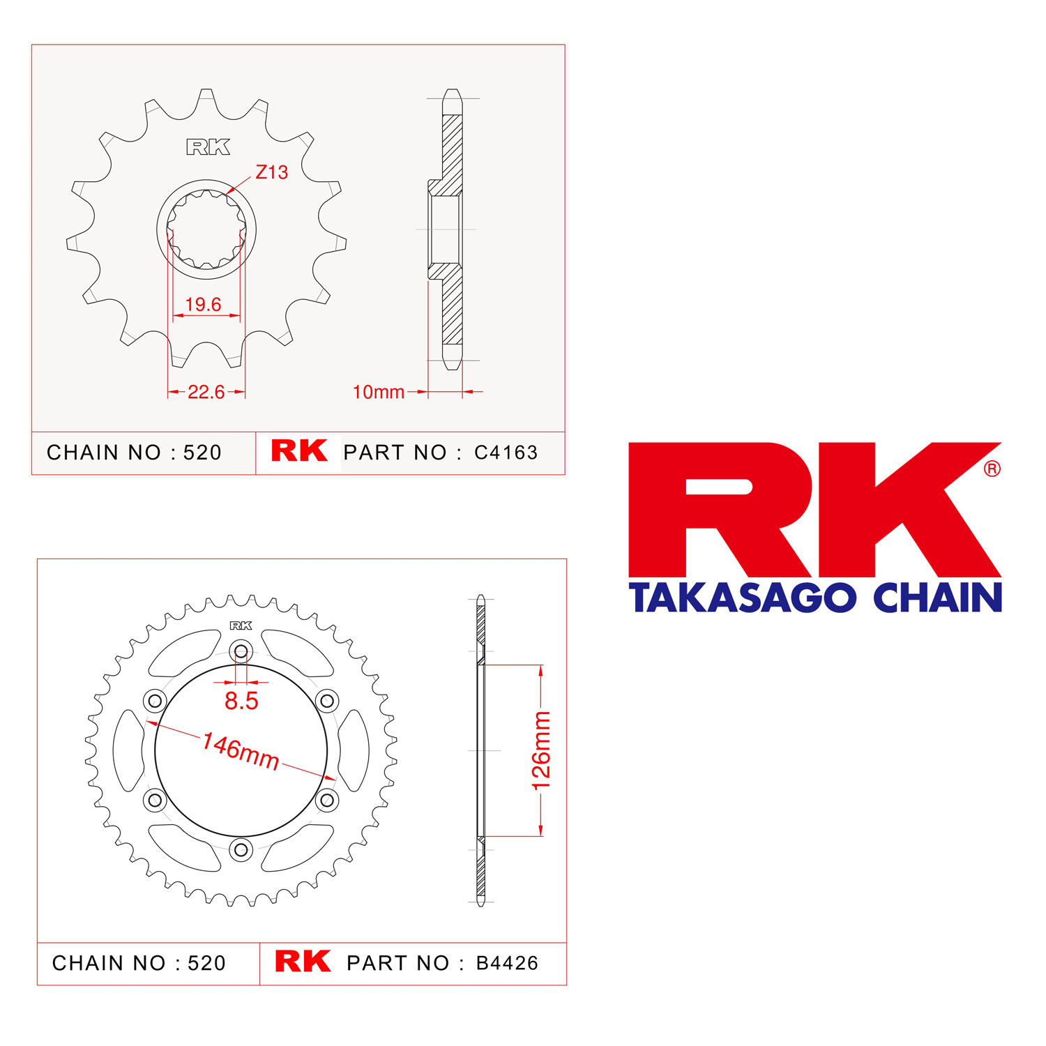 Rk Ön Arka Dişli 520 - 15/41 T