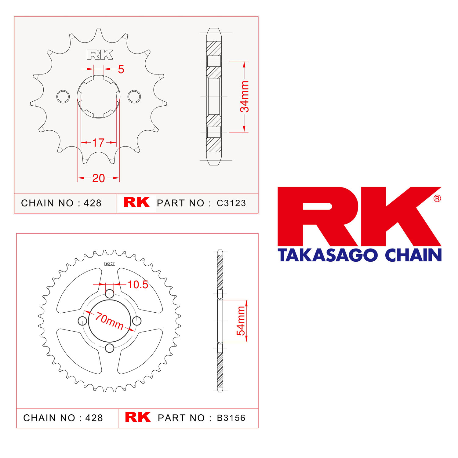 Rk Ön Arka Dişli 428 - 15/42 T