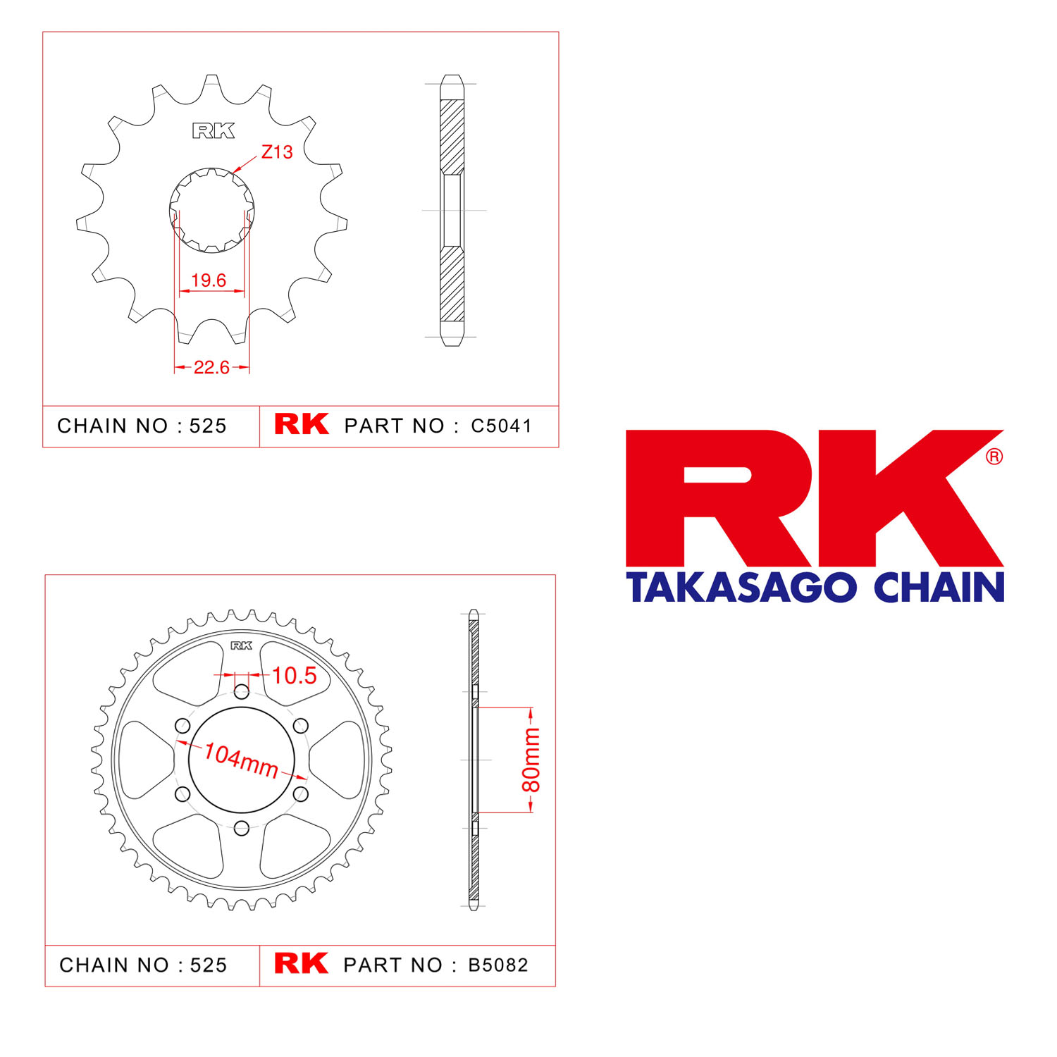 Rk Ön Arka Dişli 525 - 17/40 T