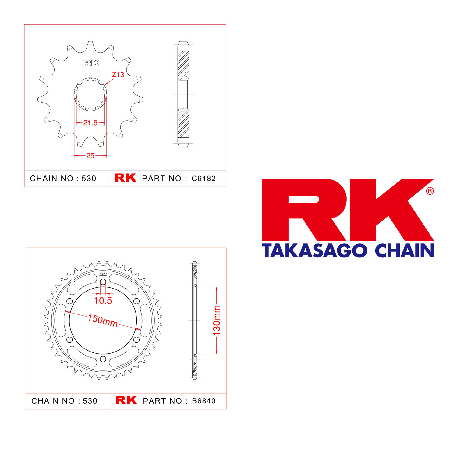 Rk Ön Arka Dişli 530 - 15/45T  