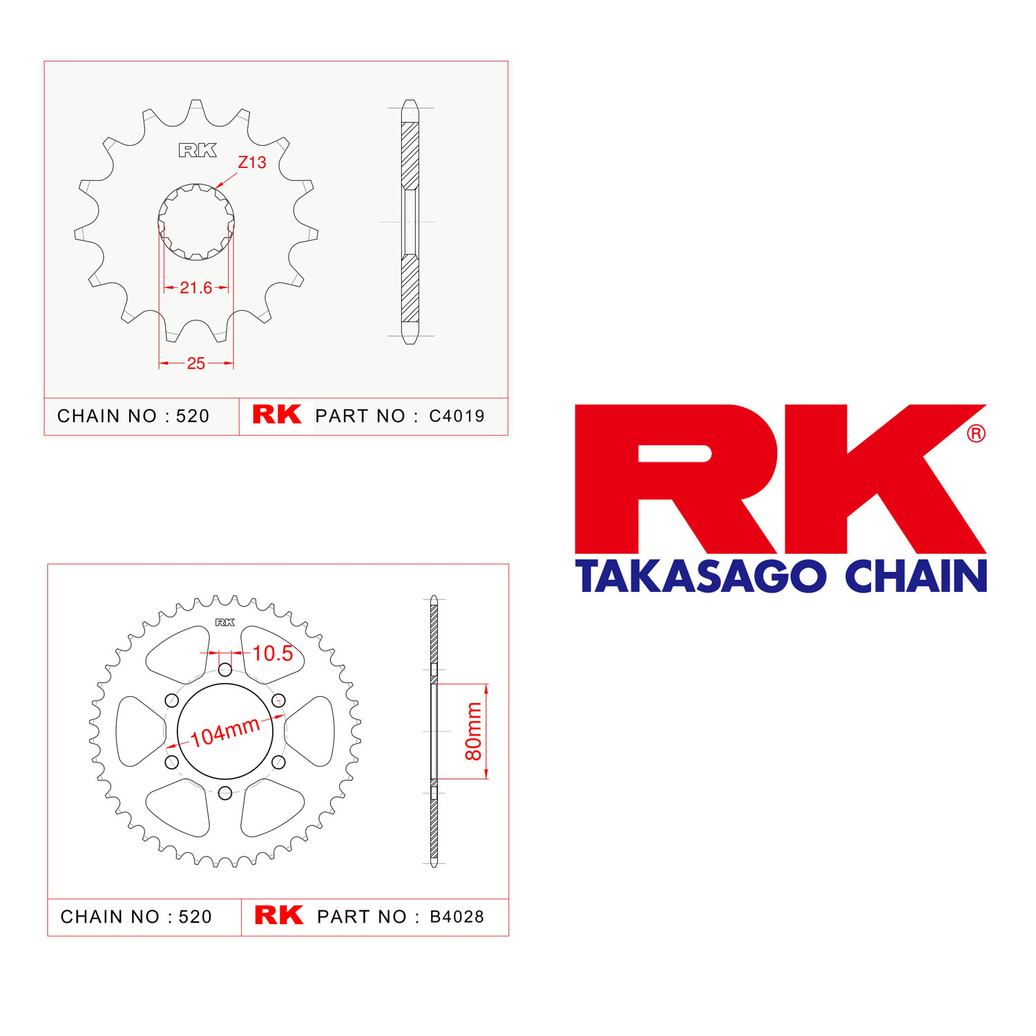 Rk Ön Arka Dişli 520 - 15/46 T