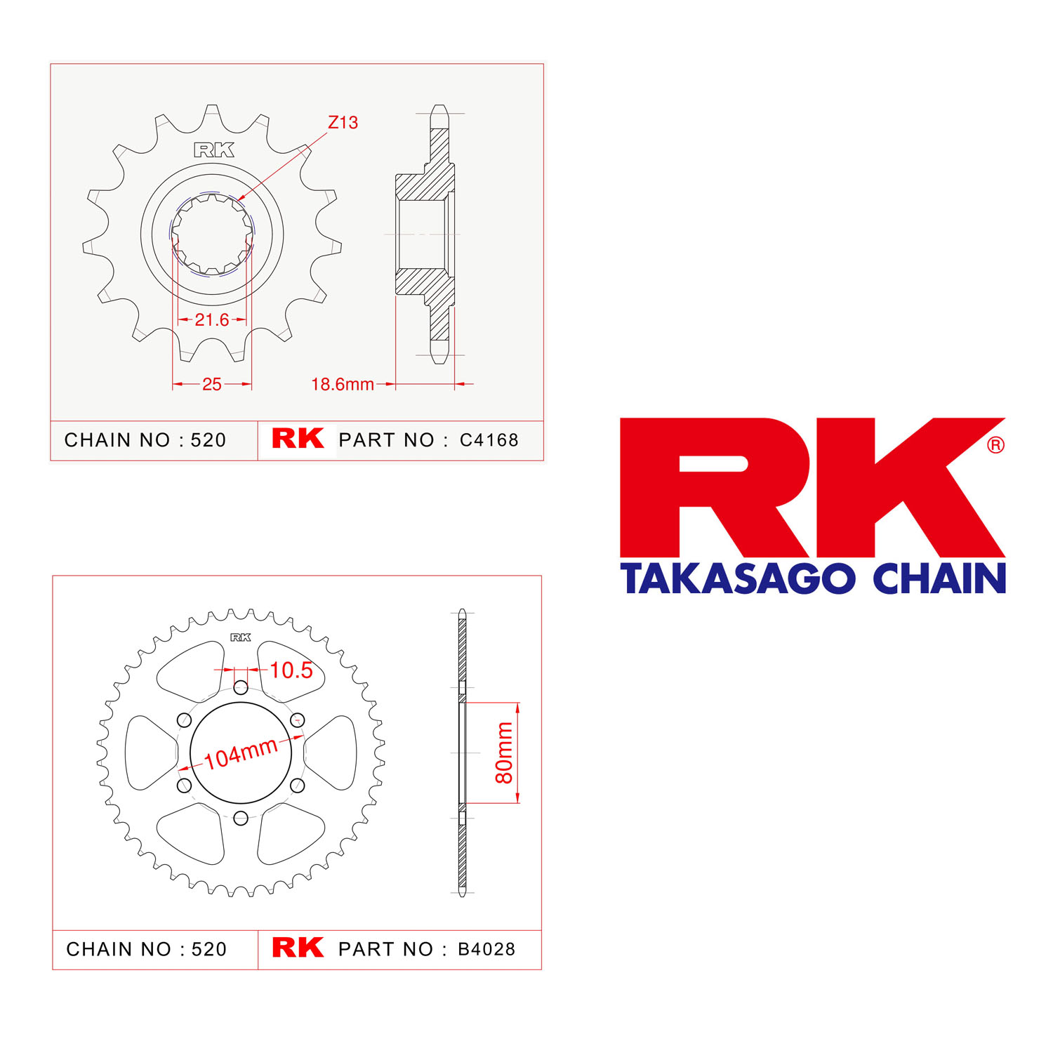 Rk Ön Arka Dişli 520 - 15/45 T