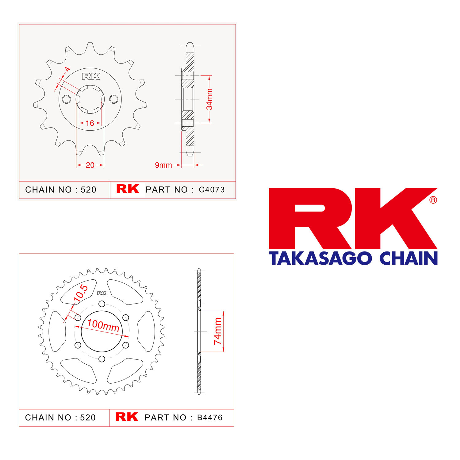 Rk Ön Arka Dişli 520-14/46 T