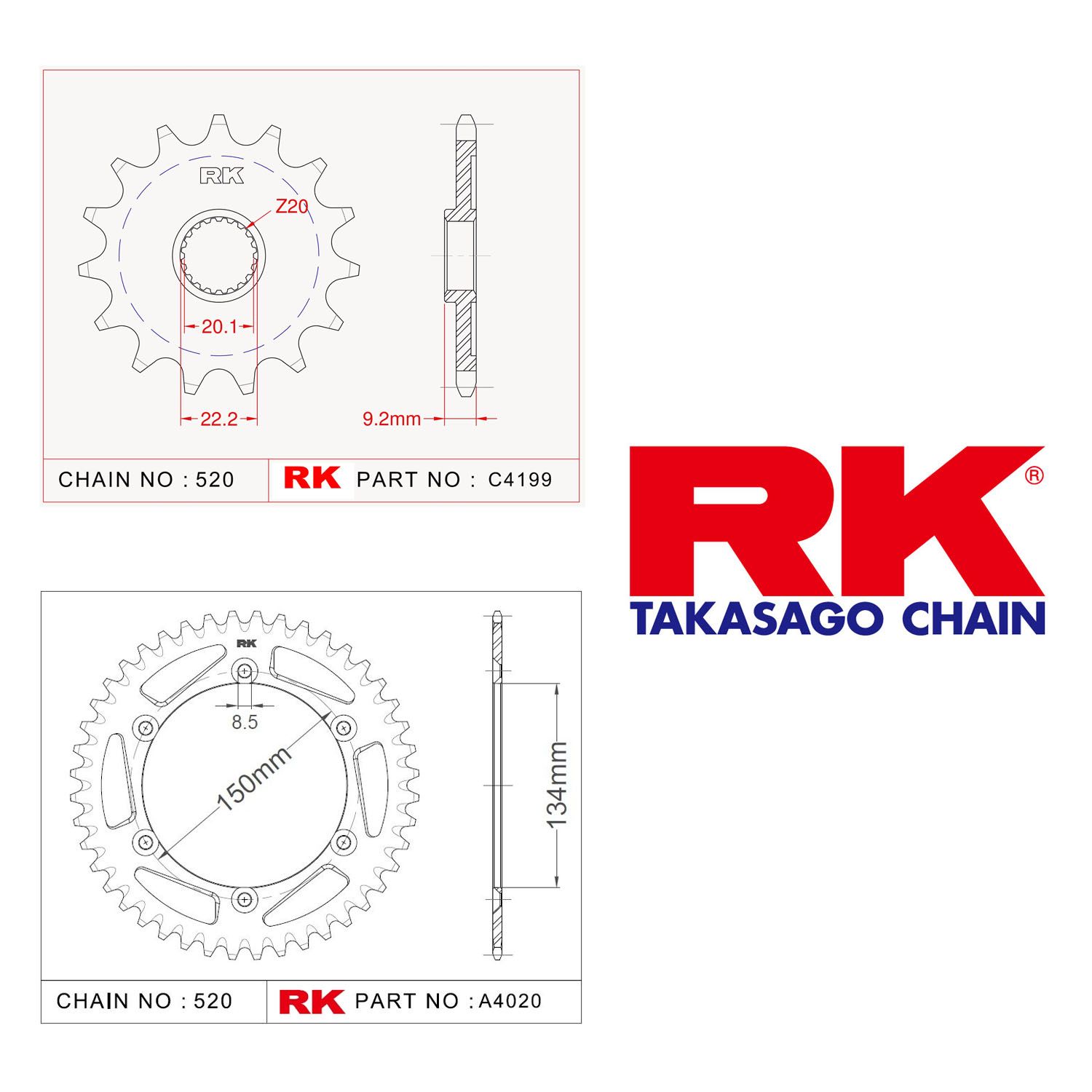 Rk Ön Arka Dişli 520 - 13/48 T