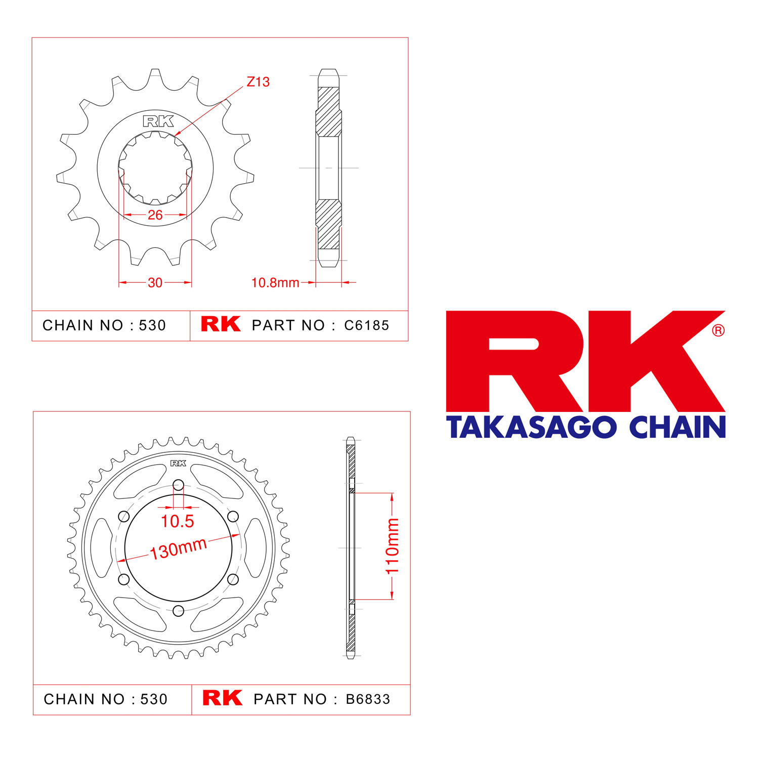 Rk Ön Arka Dişli 530 - 17/39 T