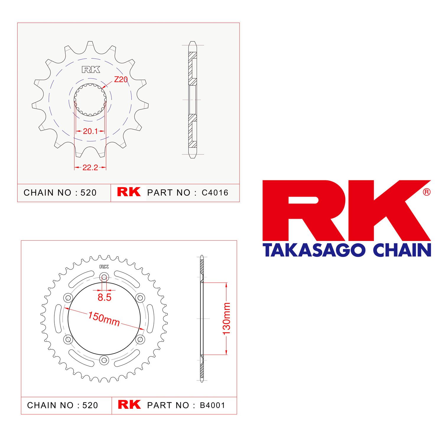 Rk Ön Arka Dişli 520 - 13/52 T