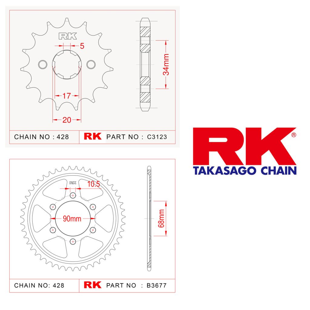 Rk Ön Arka Dişli 428 -15/47T