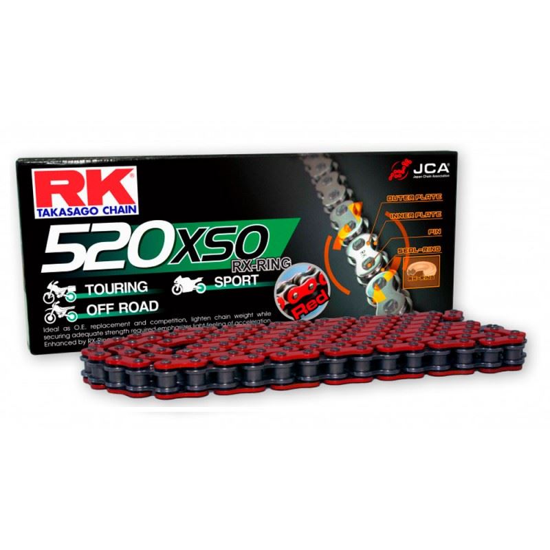 Rk X-Ring Kırmızı Zincir RR  520 Xso 118L