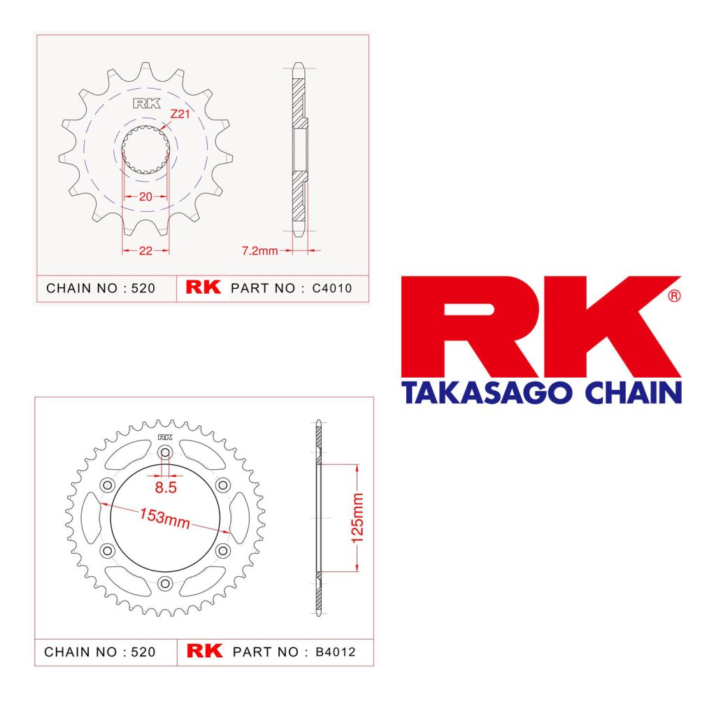 Rk Ön Arka Dişli 520 - 13/51 T