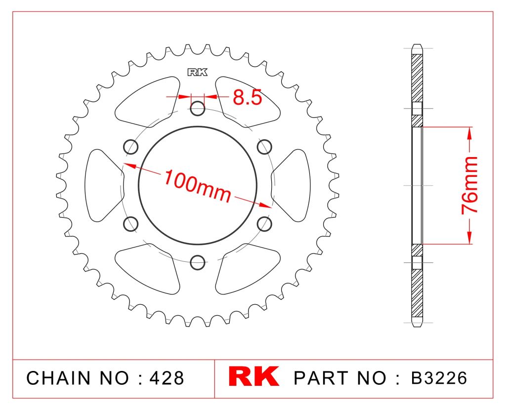 Rk Çelik Arka Dişli B3226-52