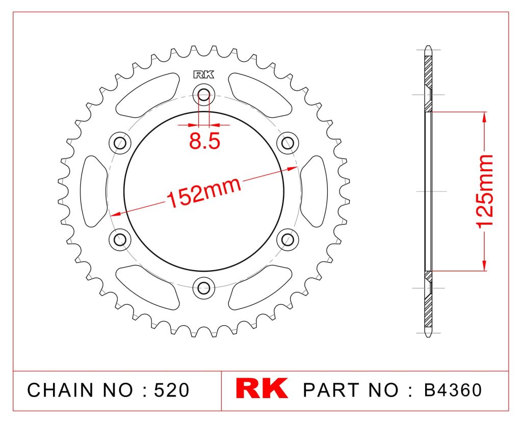 Rk Çelik Arka Dişli B4360-49 
