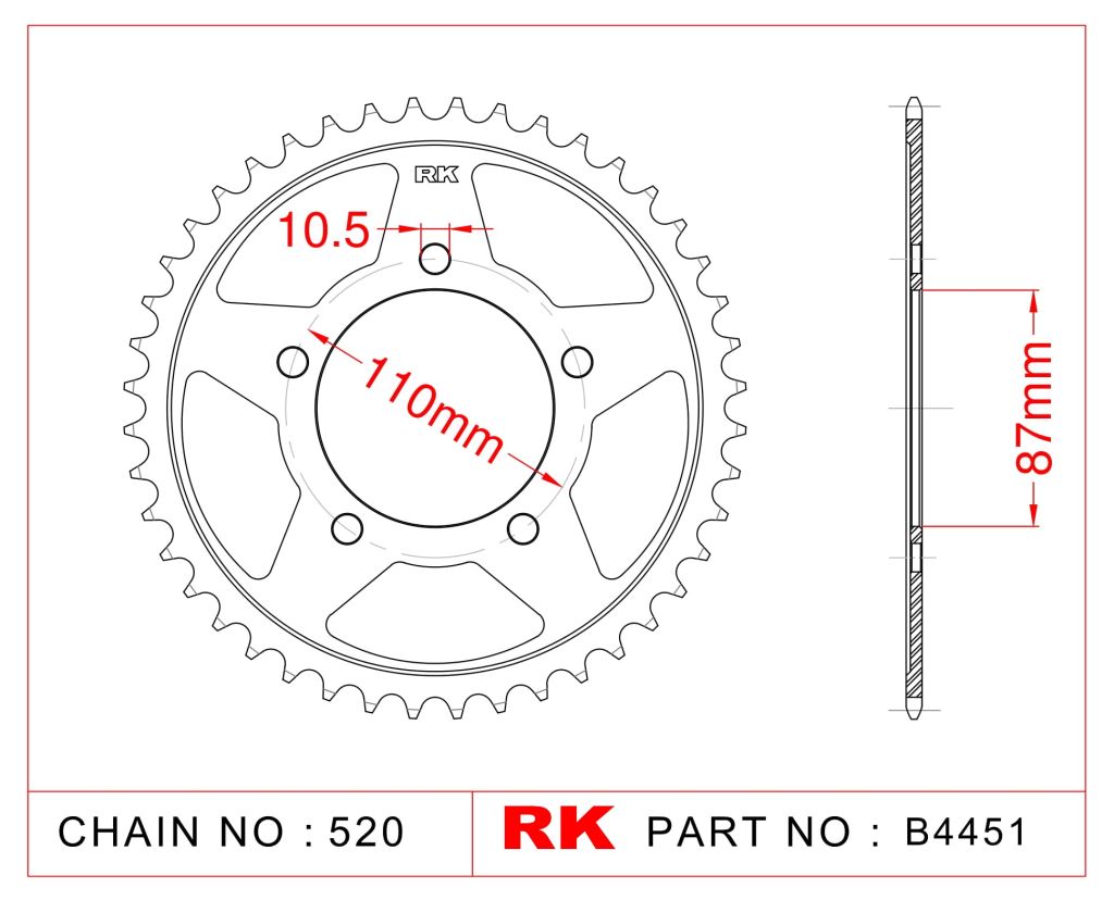 Rk Çelik Arka Dişli B4451-47