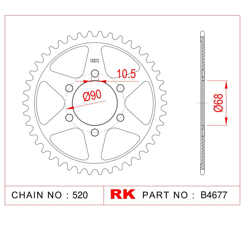 RK Çelik Arka Dişli B4677-36