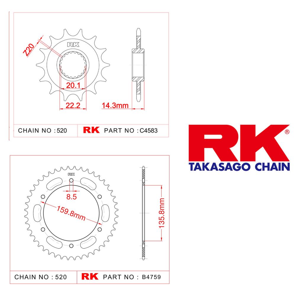 Rk Ön Arka Dişli 16/40  T