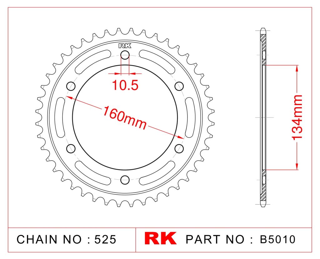 Rk Çelik Arka Dişli B5010-43