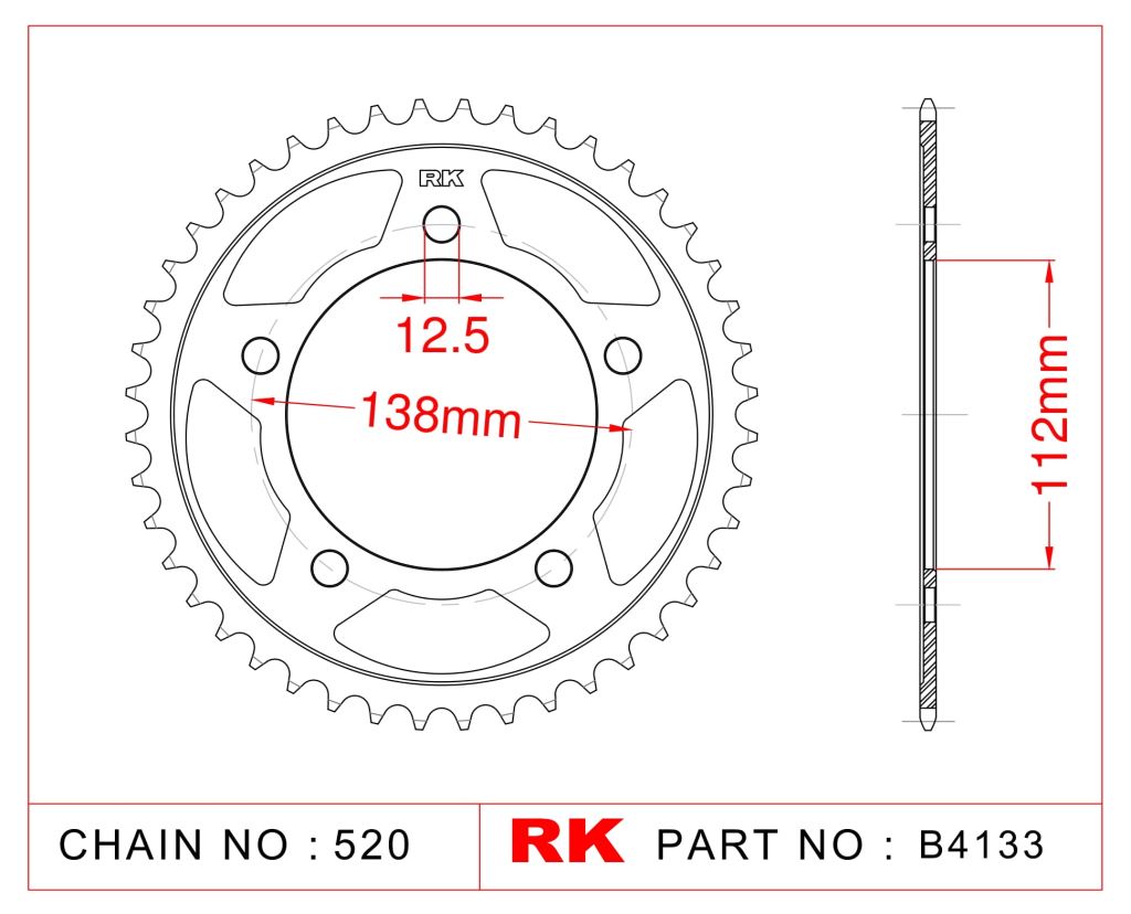 Rk Çelik Arka Dişli B4133-38