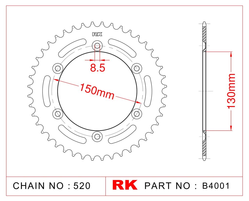 Rk Çelik Arka Dişli B4001-47 