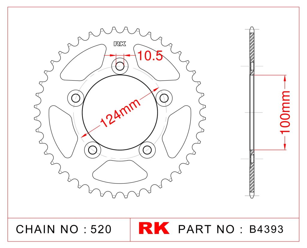 RK Çelik Arka Dişli B4393-48