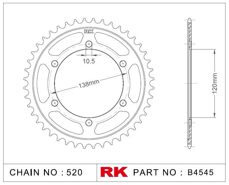 Rk Çelik Arka Dişli B4545-36